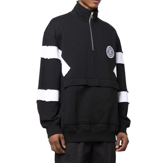 Balmain Black Cotton Sweatshirt