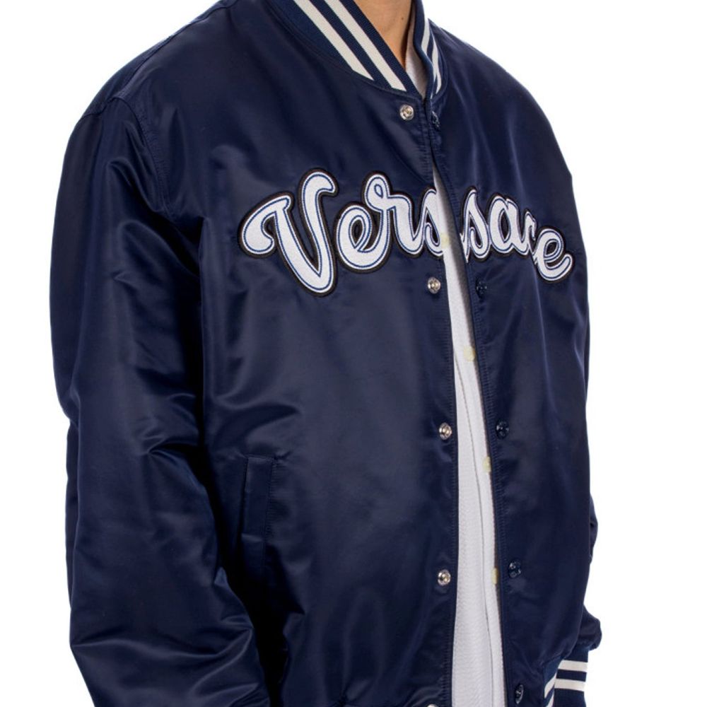 Versace Blue Nylon Bomber