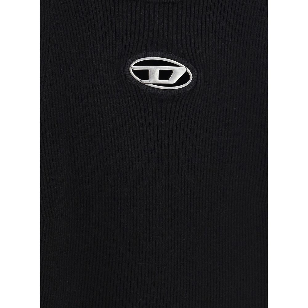 Diesel Black Viscose Casual Dress