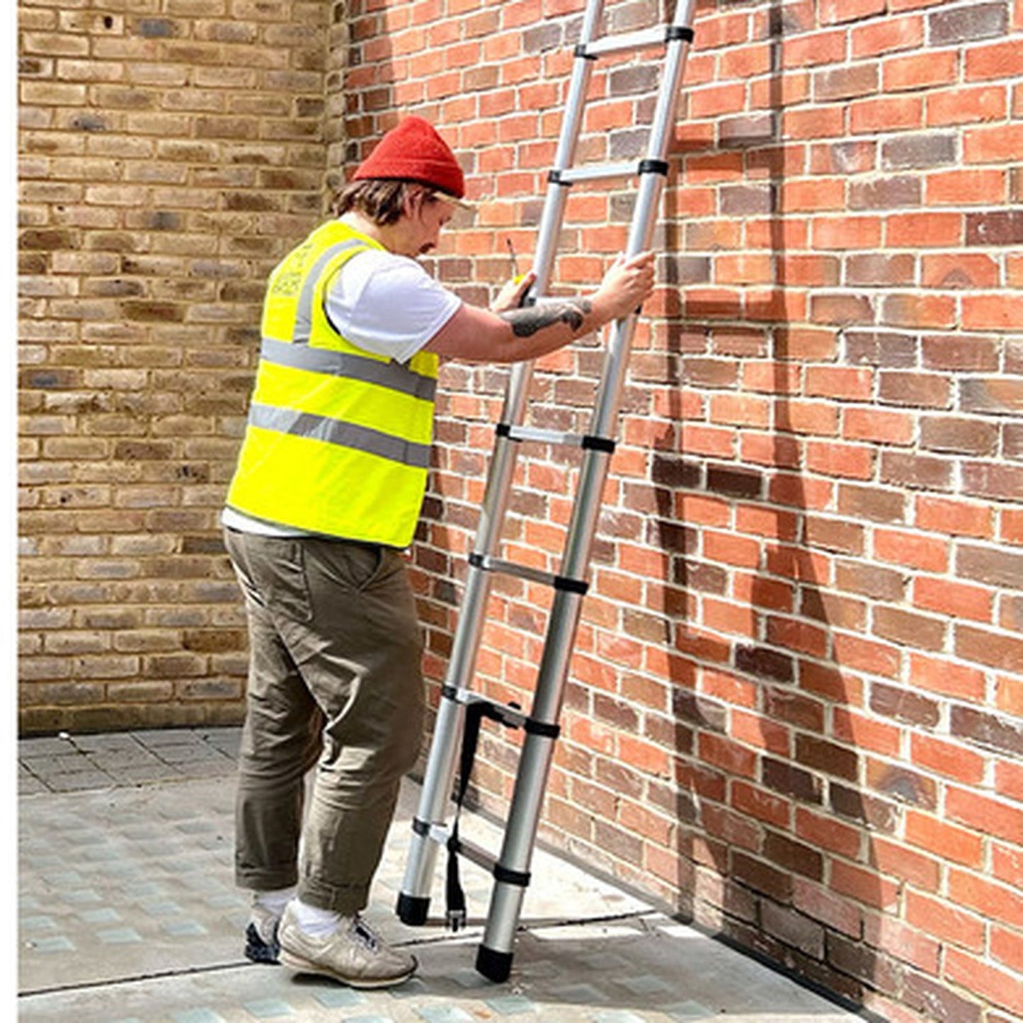 Ladder Telescopic Aluminium Extension Ladder 1m-2.6m