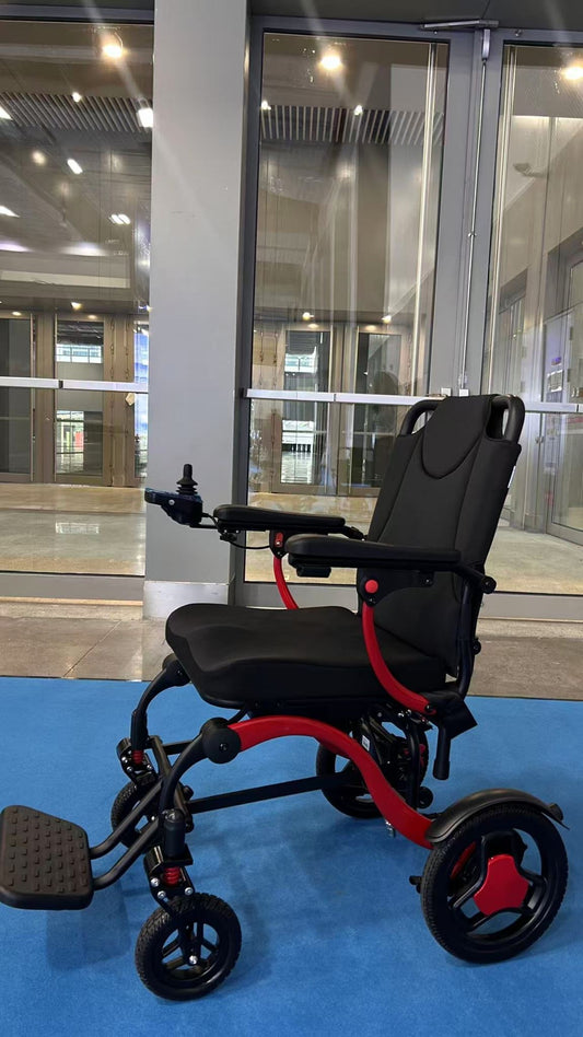Ultra Light Folding Electric Wheelchair MK9005 Red