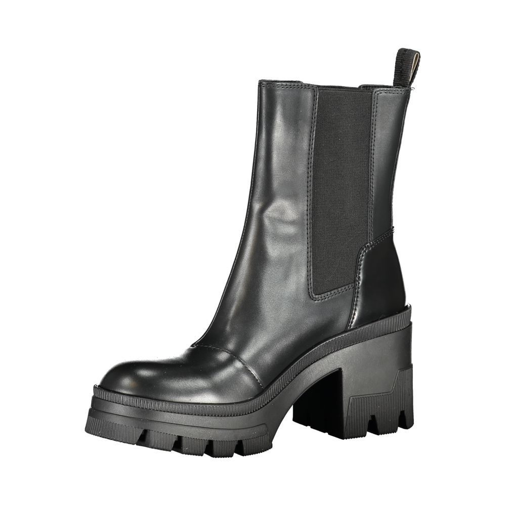 Calvin Klein Black Polyurethane Women Stivaletto