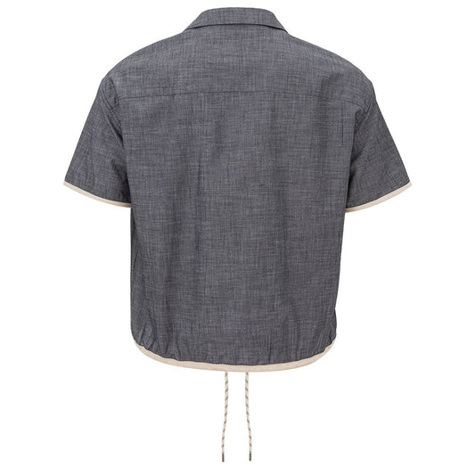 Armani Exchange Blue Denim Shirt