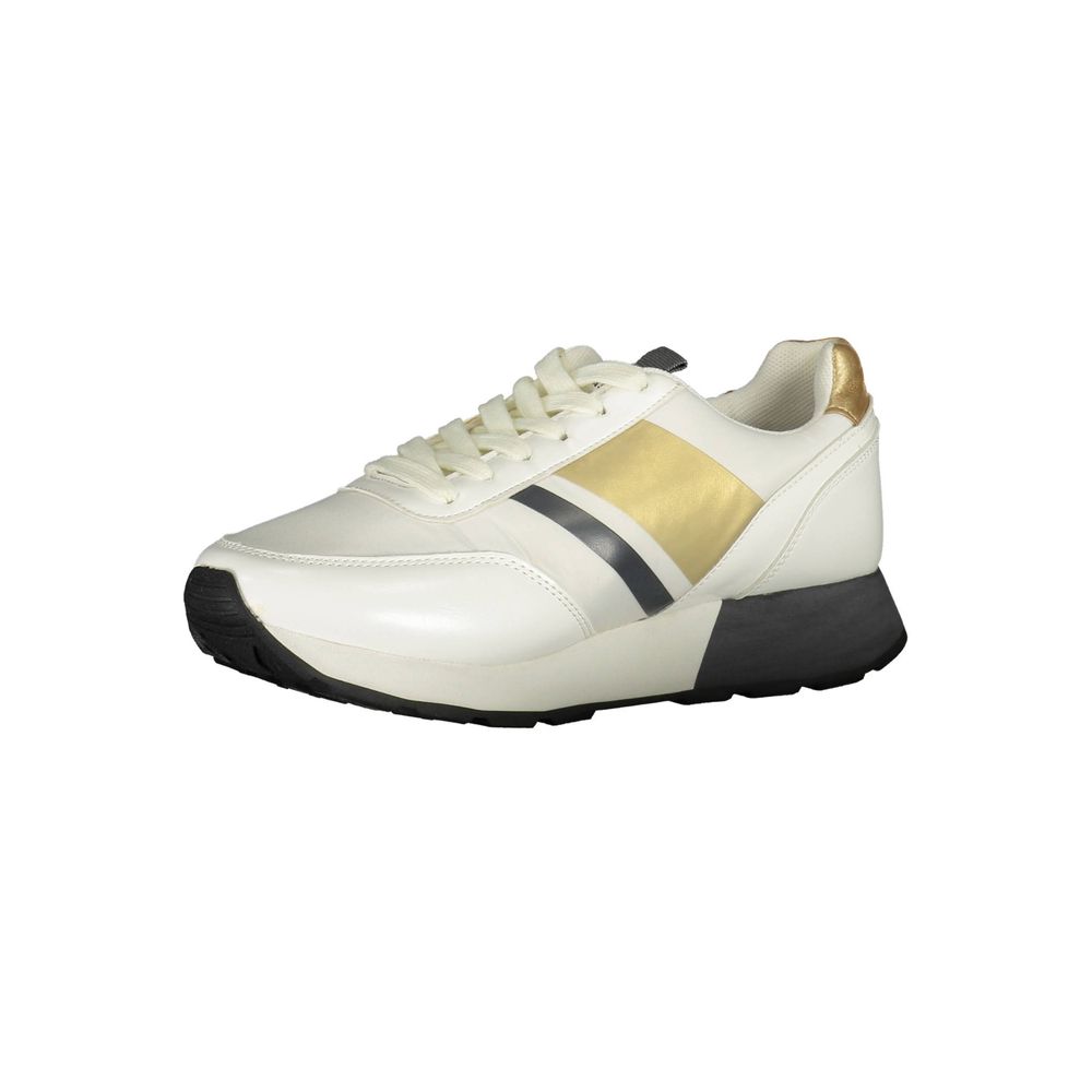 U.S. POLO ASSN. White Polyurethane Women Sneaker
