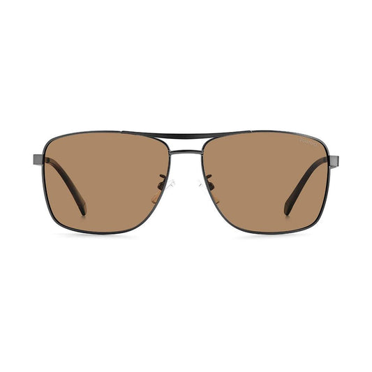 Polaroid Gray Stainless Steel Sunglasses
