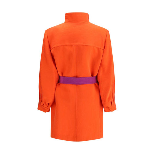 Saint Laurent Orange Silk Coat