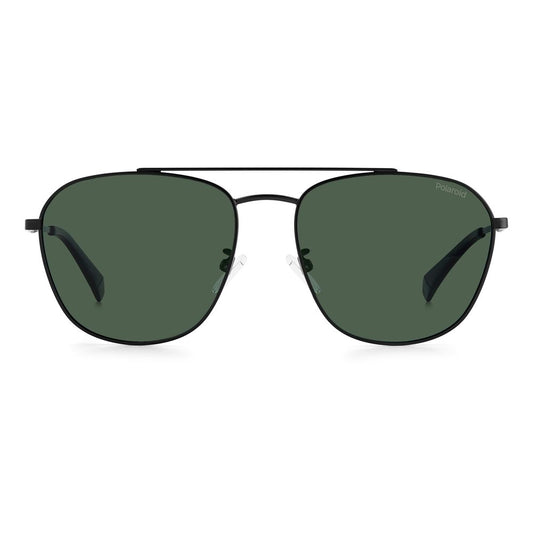 Polaroid Black Stainless Steel Sunglasses