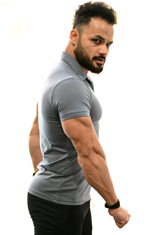 Polo T-shirt Grey