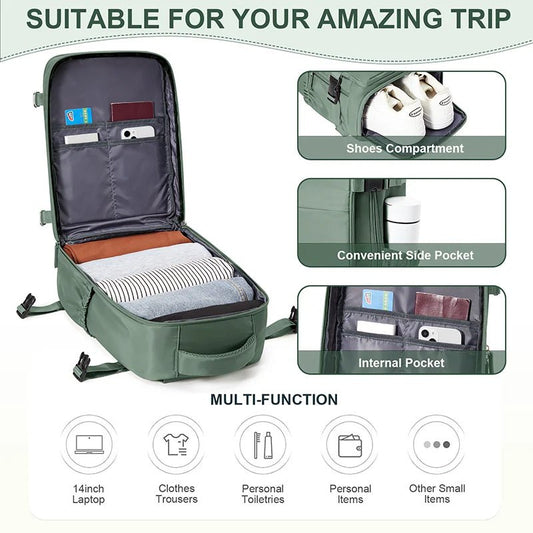 Airline - Approved Cabin Backpack – 40×20×25 | Laptop & Hand Luggage Backpack - SMARTMARTNZ