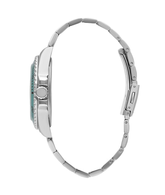 Lee Cooper Silver Analog Metal Strap Blue Dial Watch – LC07954.300