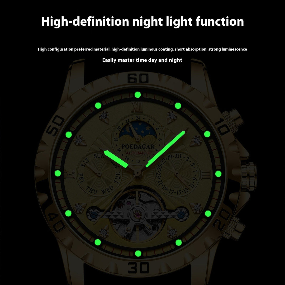Luxury Men's Mechanical Watch – Waterproof & Multifunctional Wristwatch - SMARTMARTNZ