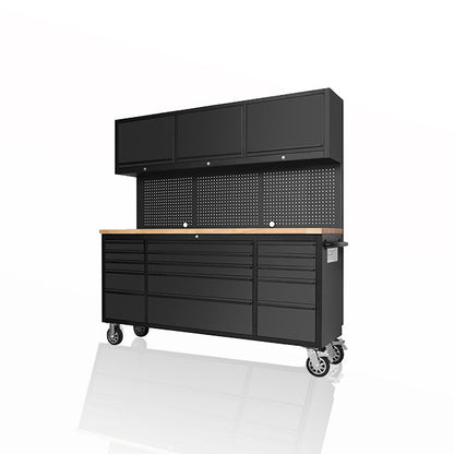 72 Inch 18 Drawers black Tool Chest workbench