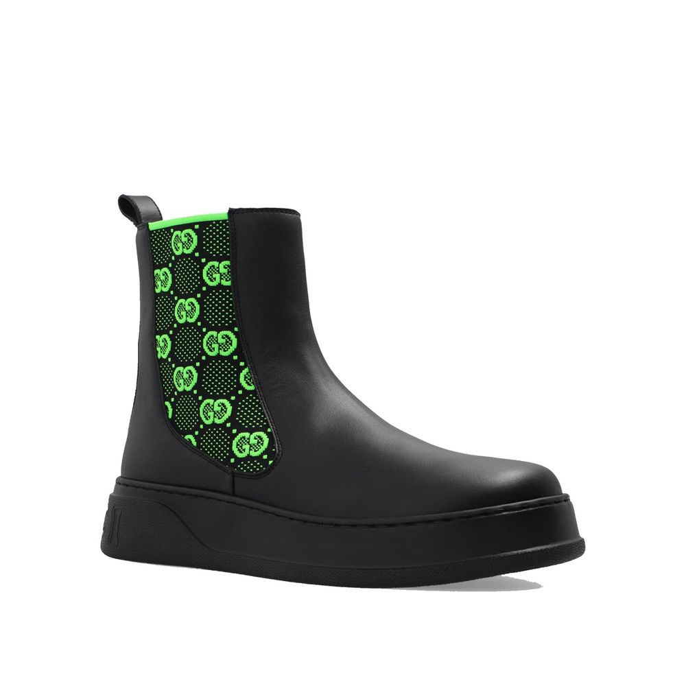 Gucci Black Leather Chelsea Boots