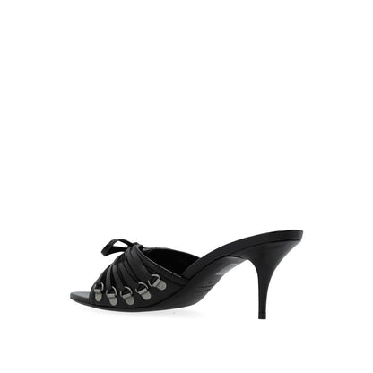 Balenciaga Black Lamb Leather Stiletto Heel Sandals