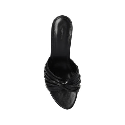 Balenciaga Black Lamb Leather Stiletto Heel Sandals