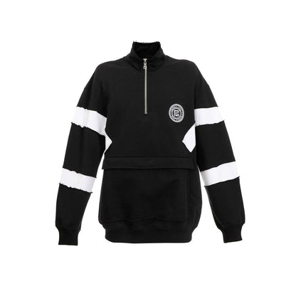 Balmain Black Cotton Sweatshirt