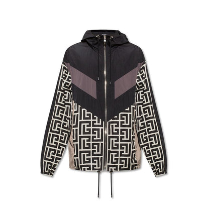 Balmain Black Nylon Shell Jacket
