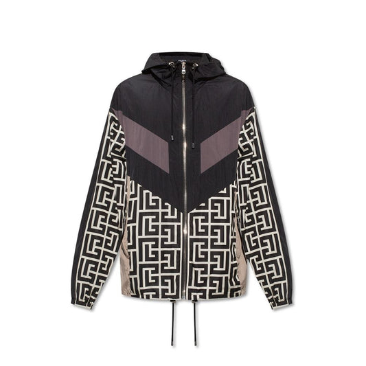 Balmain Black Nylon Shell Jacket