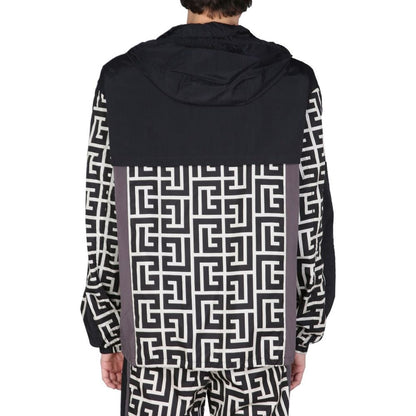 Balmain Black Nylon Shell Jacket