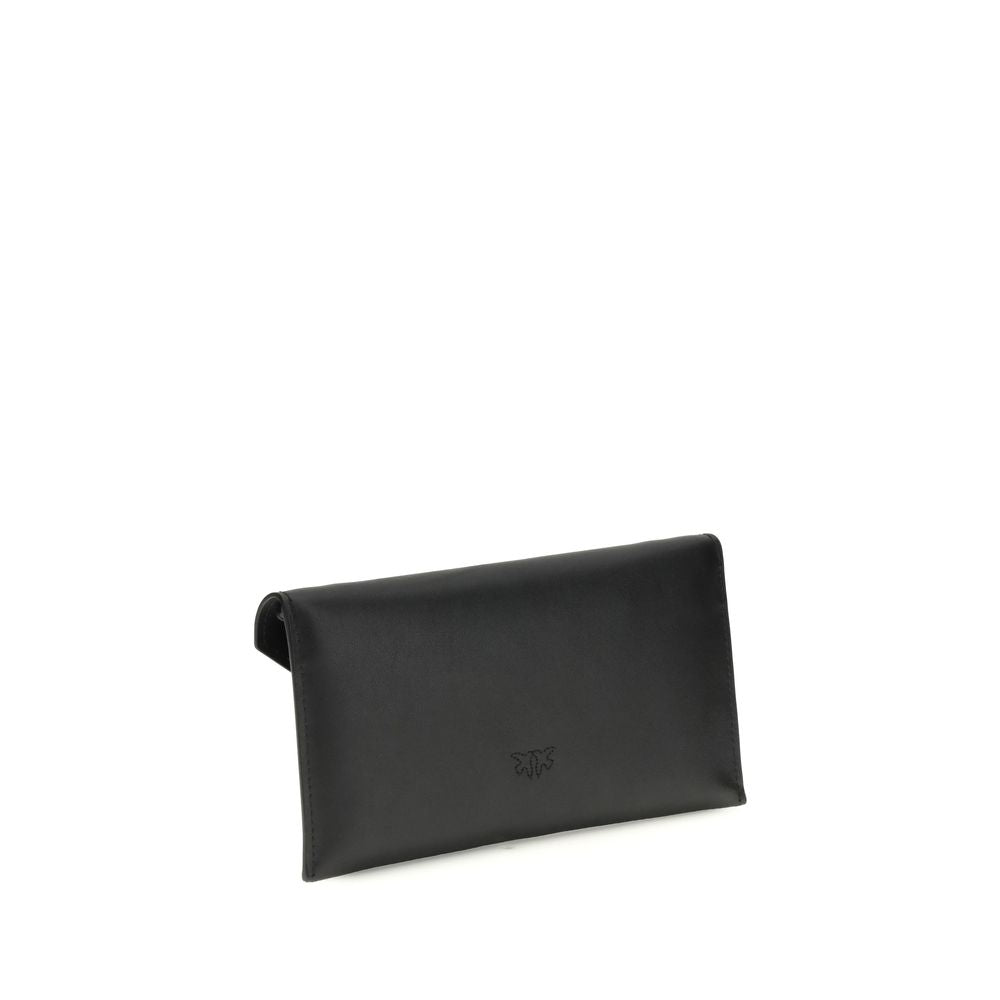 PINKO Black Calf Leather Bos Taurus Handbag