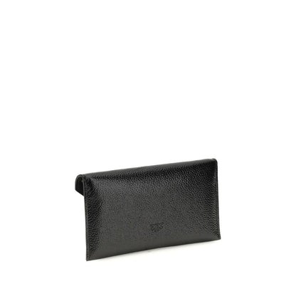 PINKO Black Calf Leather Bos Taurus Handbag