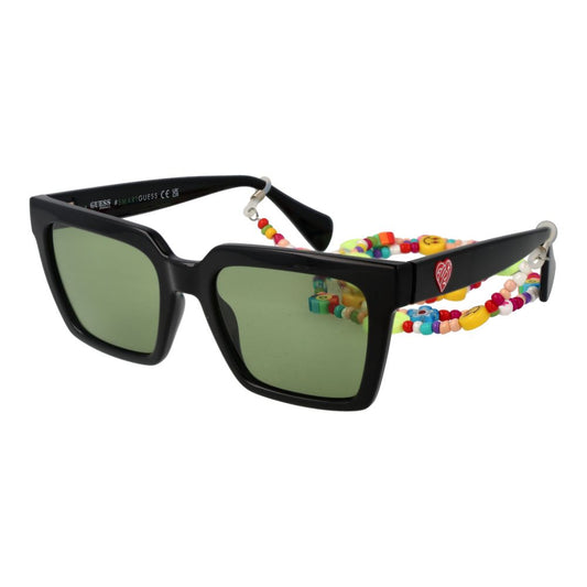 Guess Black Stainless Steel Sunglasses
