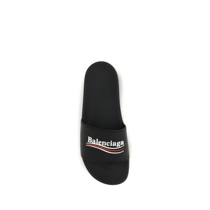 Balenciaga Black Polyurethane Sandals