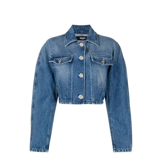 Versace Blue Cotton Clothing