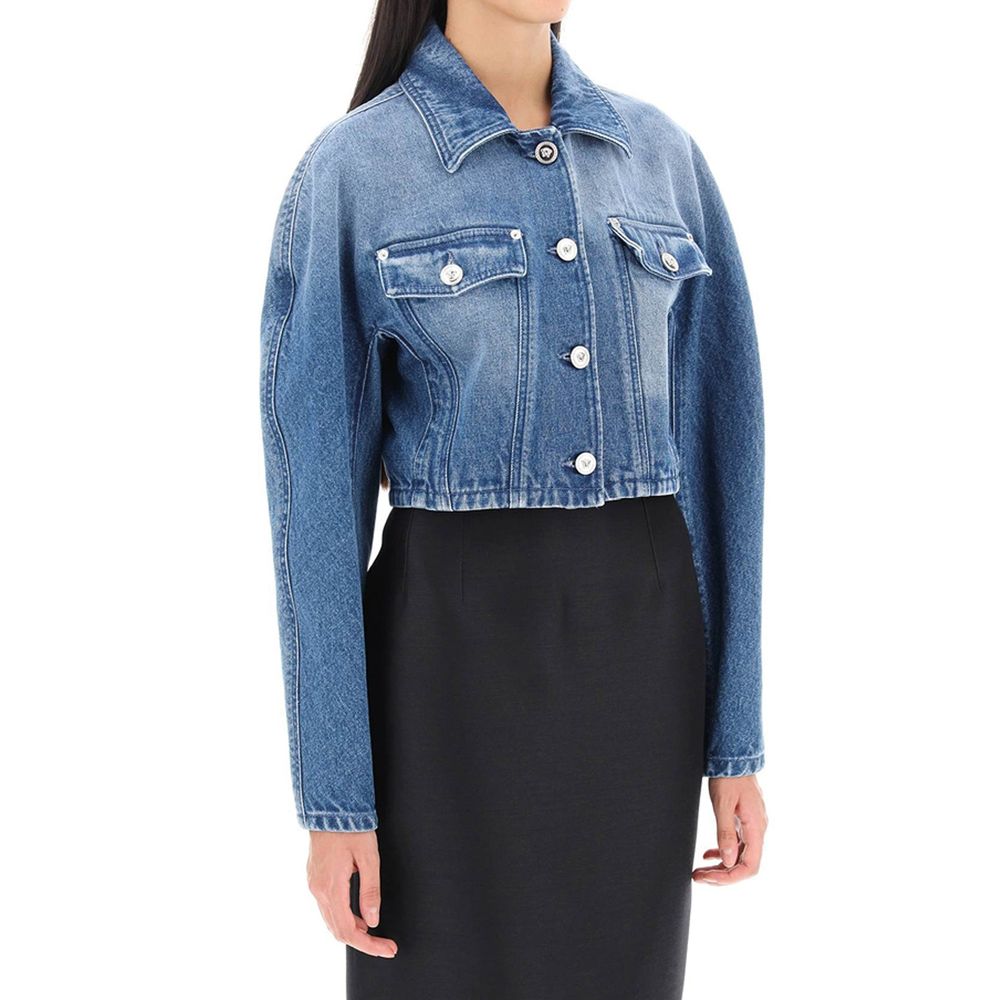 Versace Blue Cotton Clothing