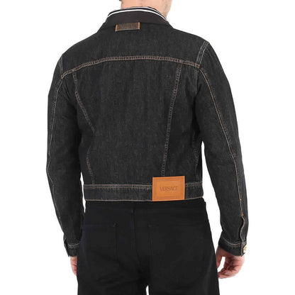Versace Black Cotton Denim Jacket