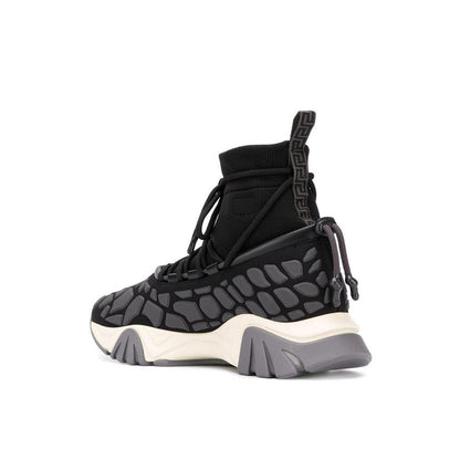 Versace Black Fabric Athletic Sneakers