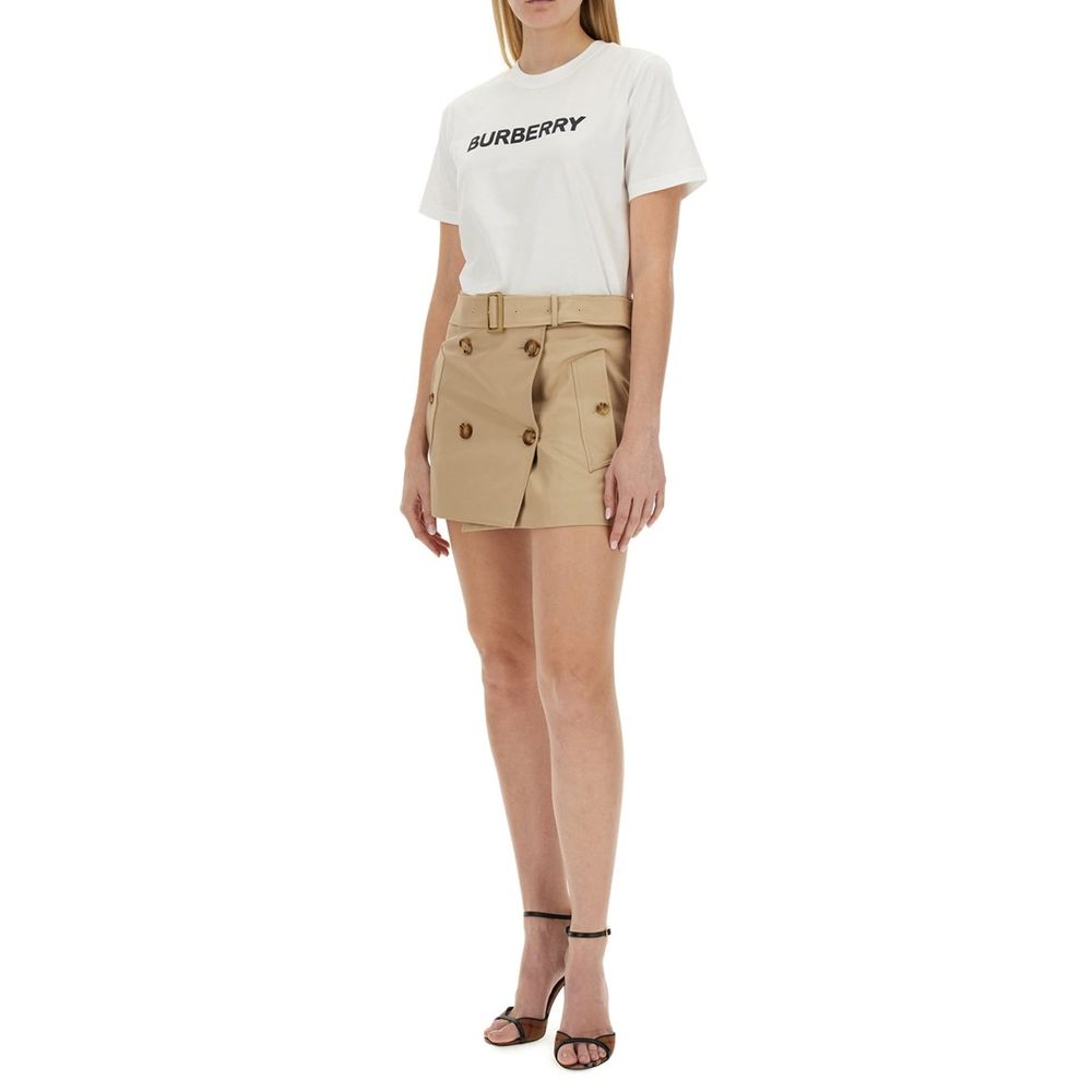 Burberry White Cotton Sportswear