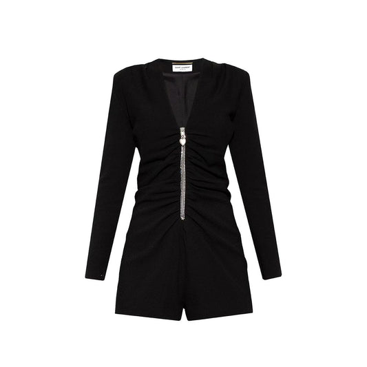 Saint Laurent Black Acetate Jumpsuit