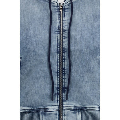 Diesel Blue Cotton Sweatshirt