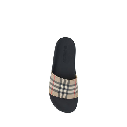 Burberry Brown Rubber Flat Sandals
