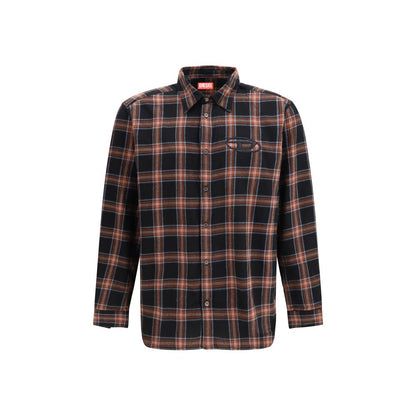 Diesel Blue Cotton Pattern Shirt