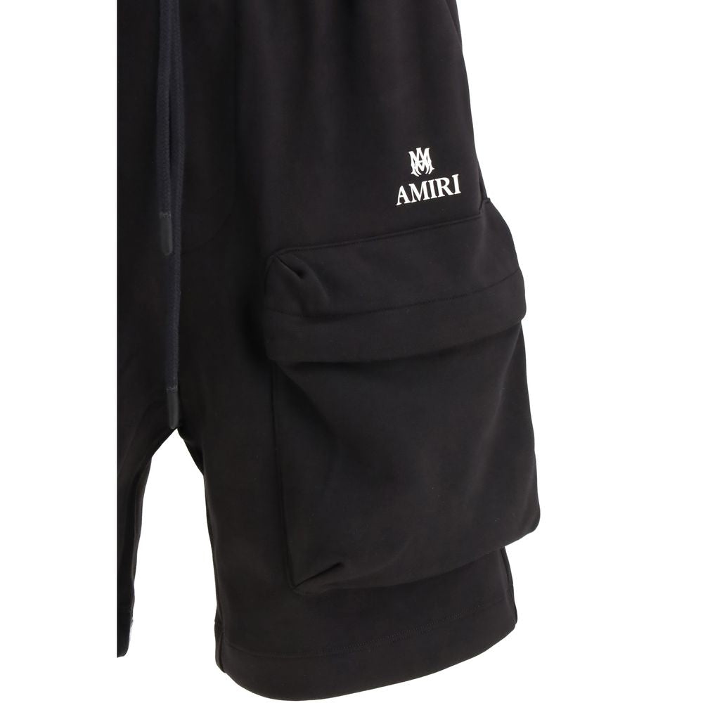 Amiri Black Cotton Bermuda Shorts