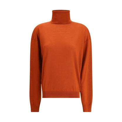 Saint Laurent Bordeaux Wool Turtleneck
