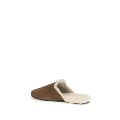 Prada Brown Calf Leather Bos Taurus Mules