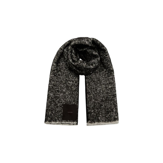 Calvin Klein Black And White Polyester Scarf