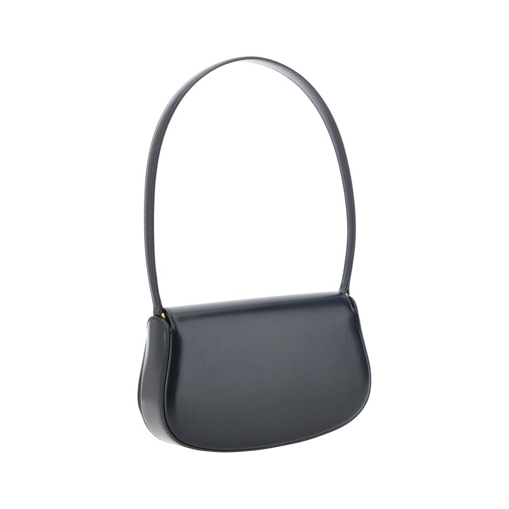 Saint Laurent Black Calf Leather Bos Taurus Shoulder Bag
