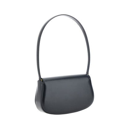 Saint Laurent Black Calf Leather Bos Taurus Shoulder Bag