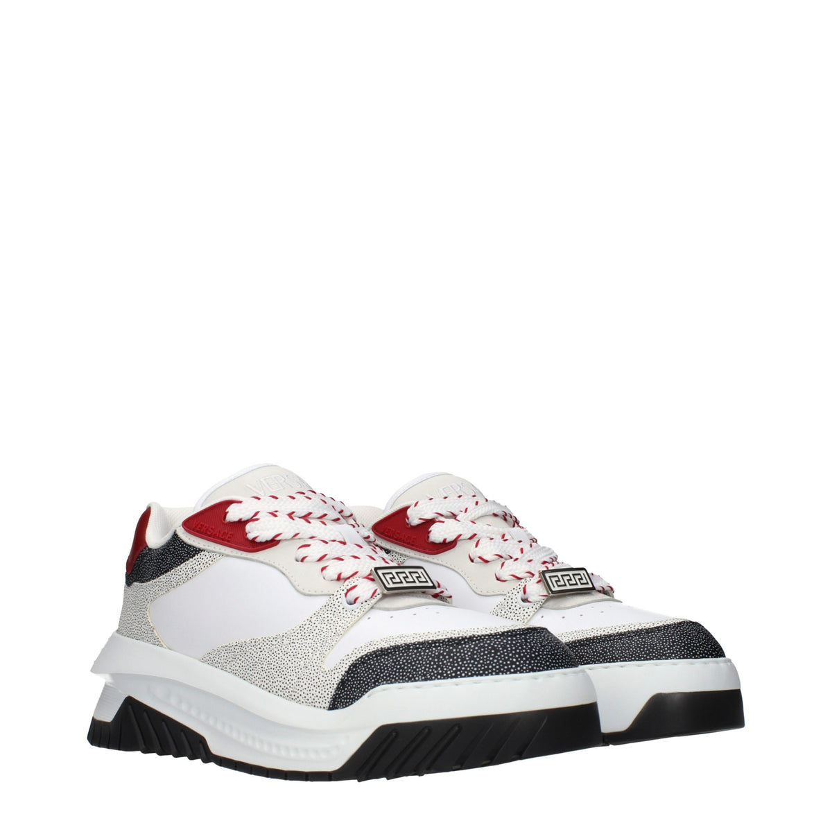 Versace White Leather Chunky Sneakers