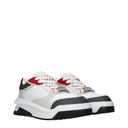 Versace White Leather Chunky Sneakers