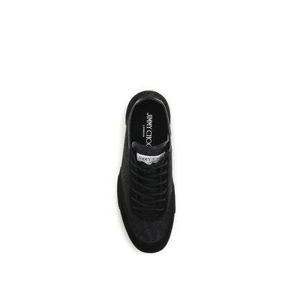 Jimmy Choo Black Calf Leather Bos Taurus Athletic Sneakers