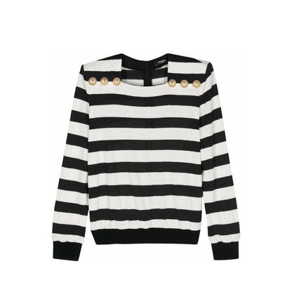 Balmain Black Marabou Tank Tops