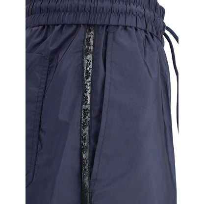 Prada Blue Recycled Polyamide Casual Pants