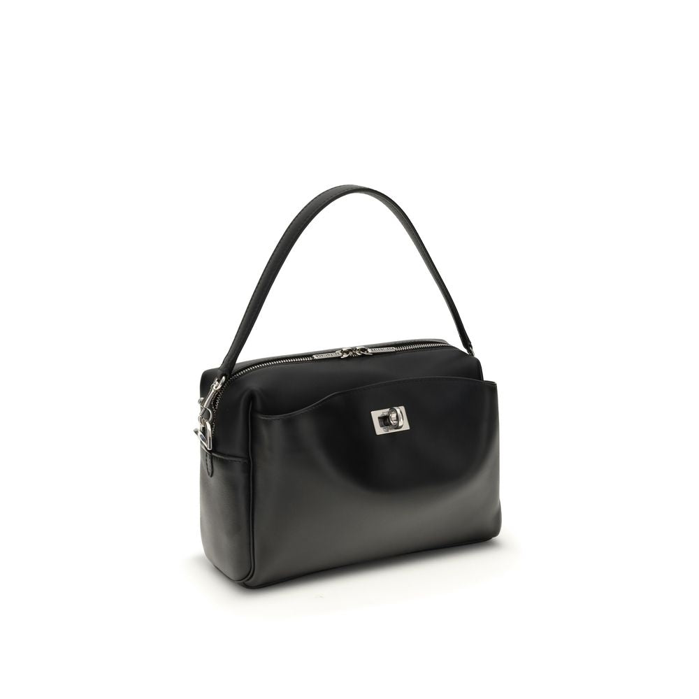 Balenciaga Black Calf Leather Bos Taurus Shoulder Bag