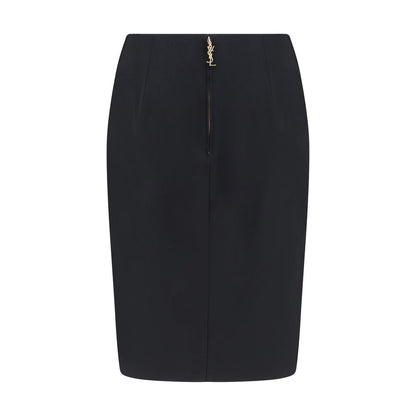 Saint Laurent Black Viscose Skirt