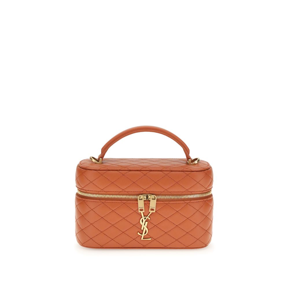 Saint Laurent Orange Calf Leather Bos Taurus Shoulder Bag
